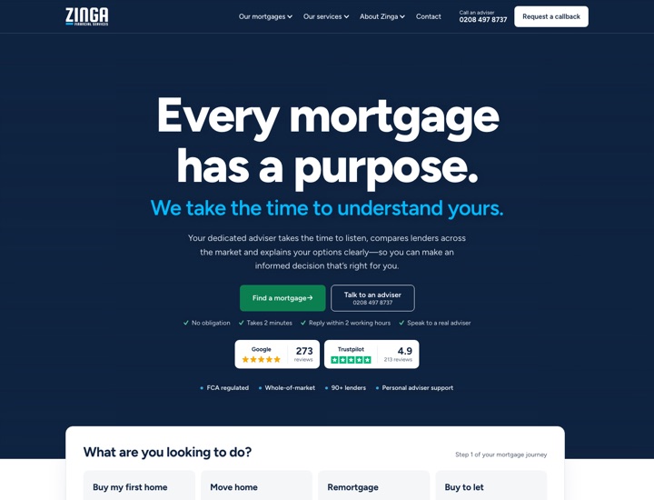 Option C homepage with Figtree headings
