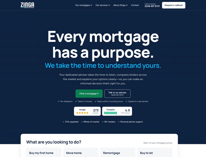 Option C homepage with Manrope headings
